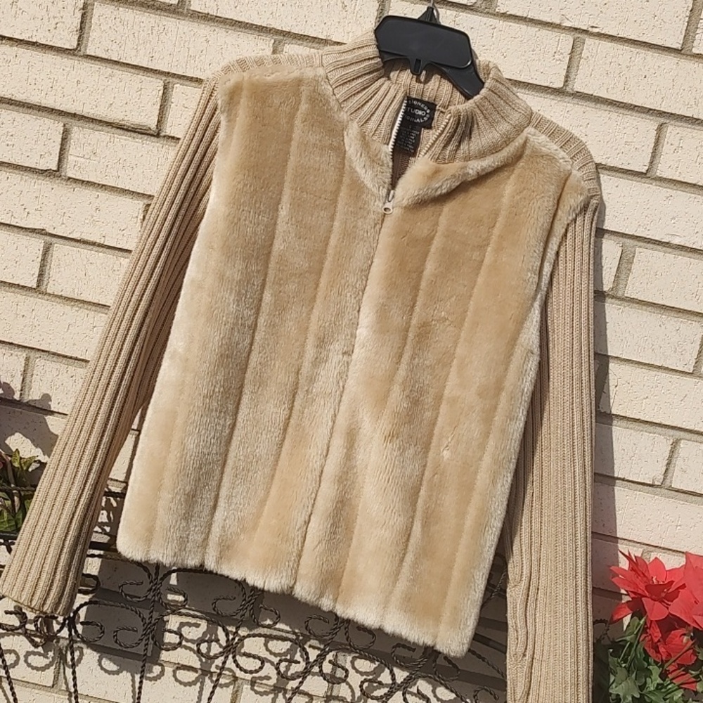 Tan Furry Jacket - Picture 3 of 9